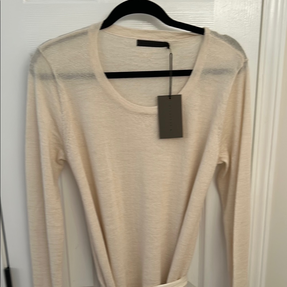 Elegant Cream Long Sleeve Dress Maxi - Picture 3 of 9